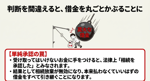 相続放棄の判断ミスで借金を丸ごとかぶるリスク