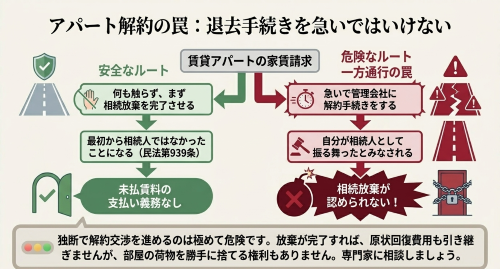 相続放棄 アパート解約 注意点