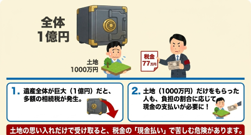 土地 相続税 現金負担